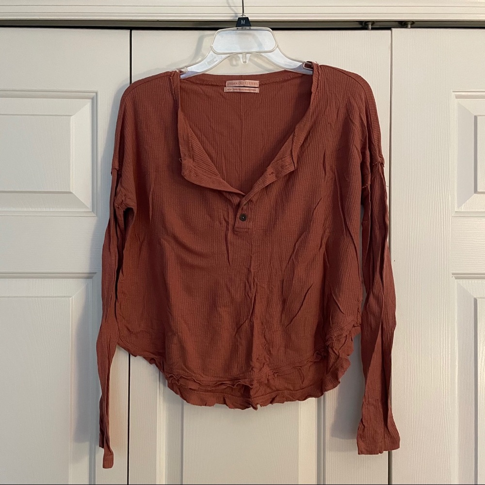 Urban Outfitters Boxy Waffle Long Sleeve